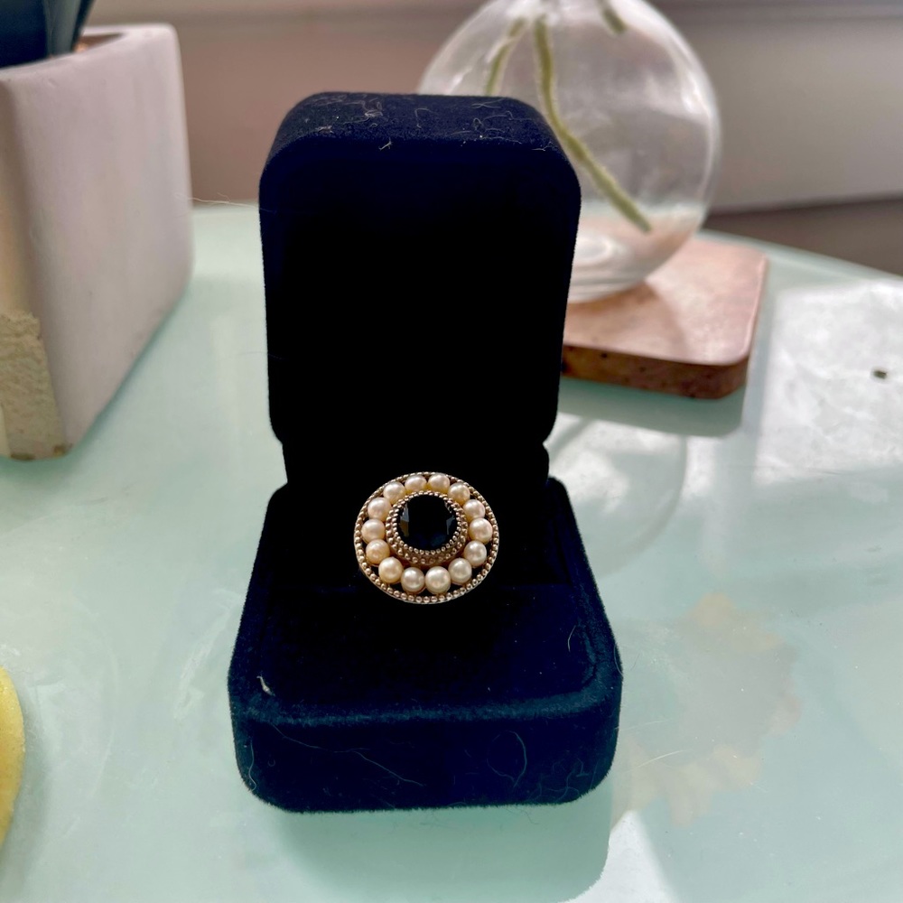 Tiffany Ziegfeld Collection Pearl Ring size 7